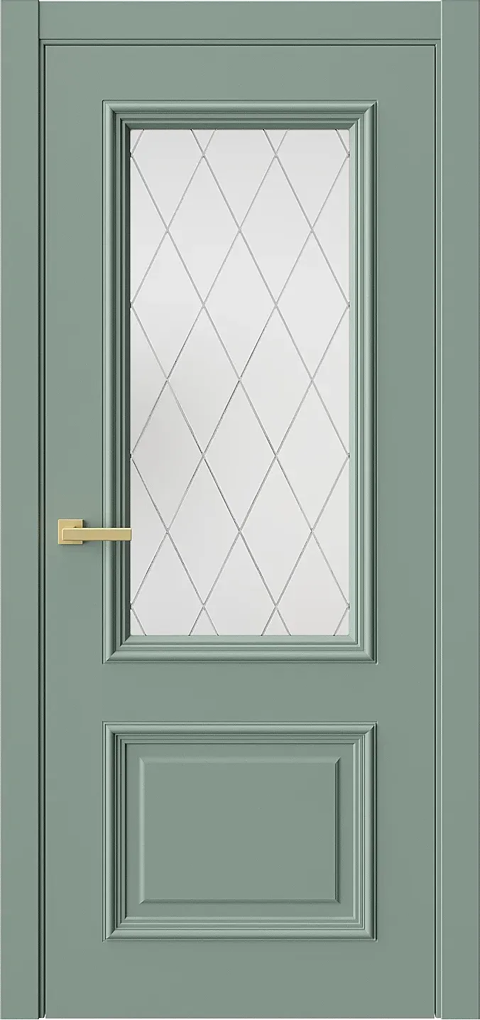 Межкомнатная дверь Брюгге 4 — Стекло 2 Белый (Сатинат)