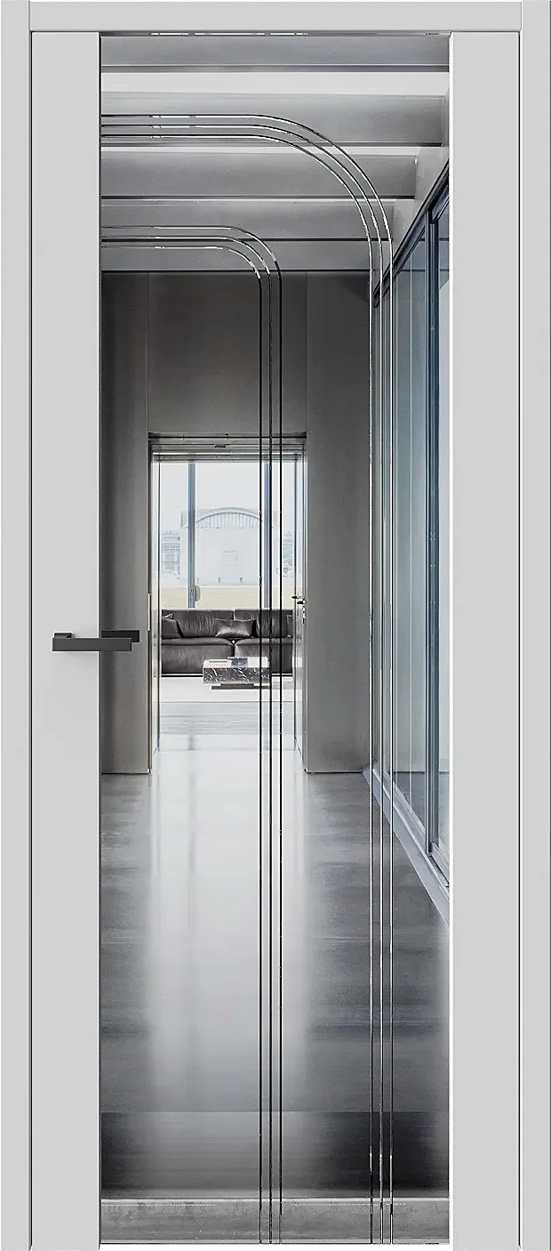 Межкомнатная дверь ELEMENT&nbsp7 — Стекло зеркало Emlayer серый