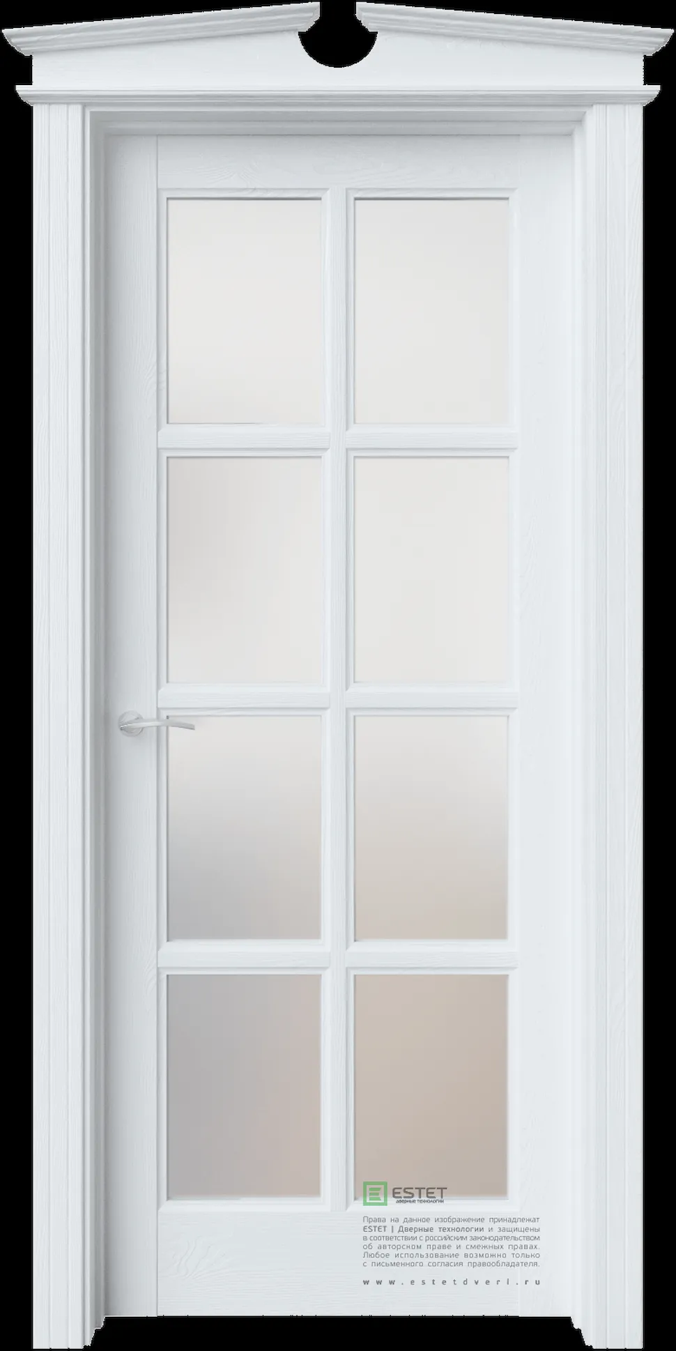 Межкомнатная дверь S16 — Ясень винтер white satin
