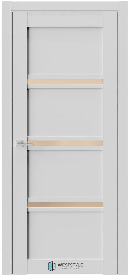 Межкомнатная дверь ZEST EMLAYER 10 — Стекло сатинат бронза