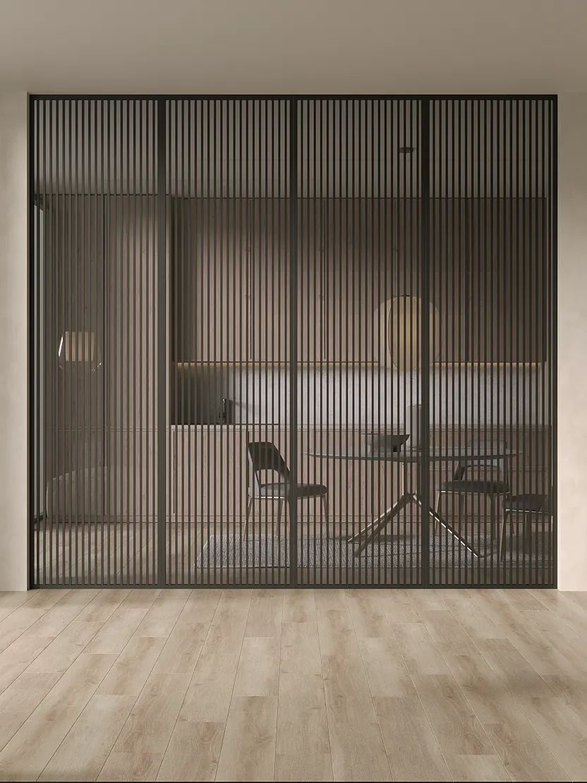 Раздвижная алюминиевая перегородка Minoli Split 16